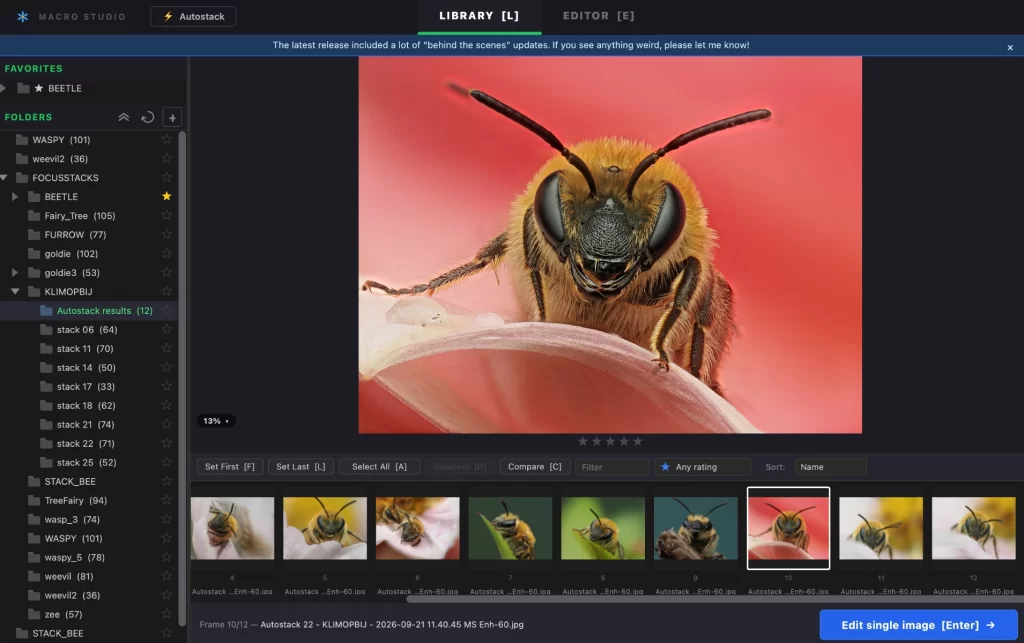 Multiple Stacks in Macro Studio A screenshot of the app Macro Studio.